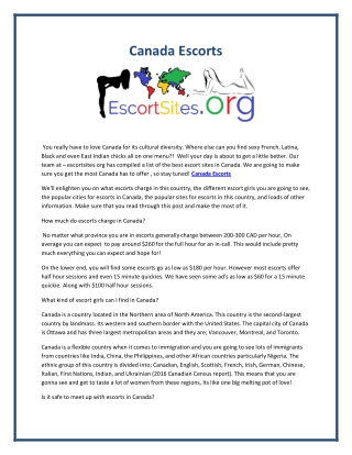 Canada Escorts