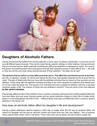 Daughters Who Have Alcoholic Fathers