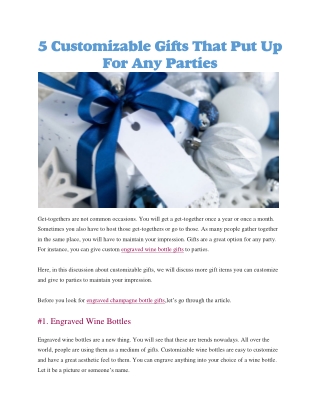 Engraved wine bottle gifts
