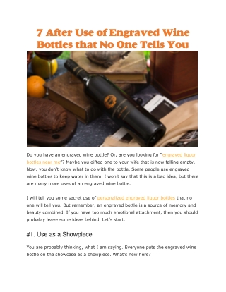 Personalized engraved liquor bottles