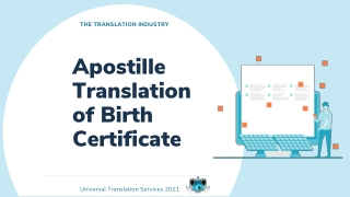 Apostille Translation of Birth Certificate