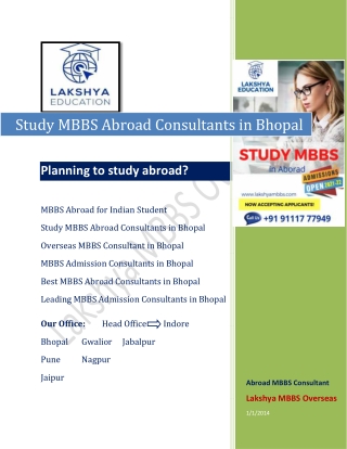 Overseas MBBS Consultant in Bhopal