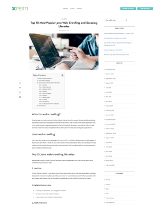Top 10 Most Popular Java Web Crawling and Scraping Libraries