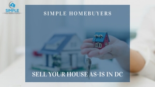 Sell Your House As-Is in DC | Simple Homebuyers