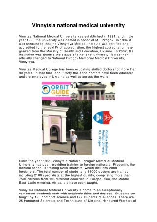 Vinnytsia national medical university