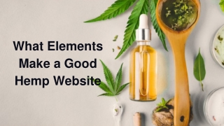 What Elements Make a Good Hemp Website