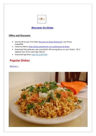 5% Off - Bharawan Da Dhaba Menu Springvale Takeaway, VIC