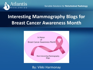 Interesting Mammography Blogs for Breast Cancer Awareness Month