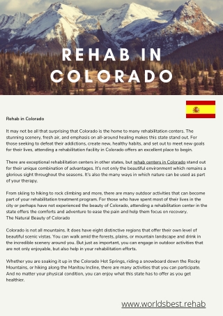 Rehab Centers in Colorado