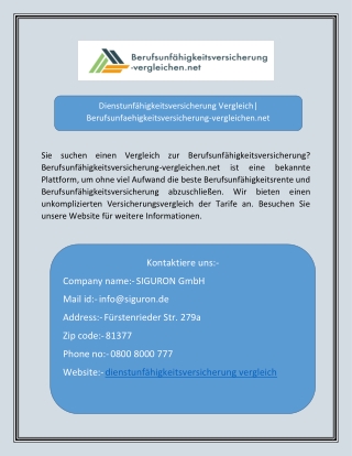 dienstunfähigkeitsversicherung vergleich