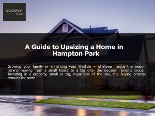 A Guide to Upsizing a Home in Hampton Park