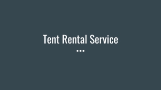Tent Rental Service