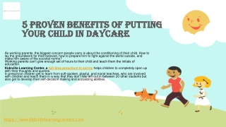 5 Proven Benefits Of Putting Your Child in