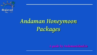 Book Best Honeymoon Packages in Andaman