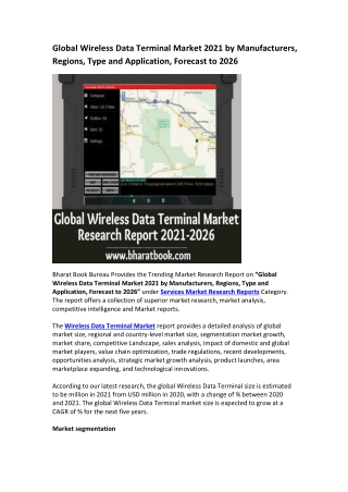 Global Wireless Data Terminal Market Research Report 2021-2026