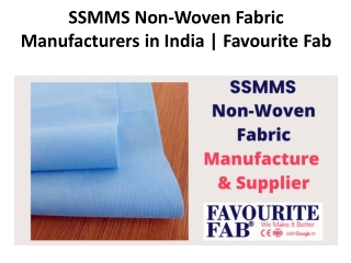 SSMMS Non-Woven Fabric Manufacturers in India | Favourite Fab