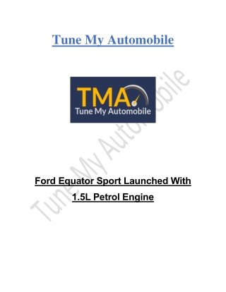 Ford Equator Sport-TMA