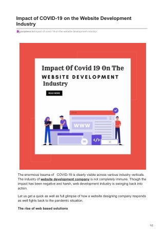 Impact of COVID-19 on the Website Development Industry