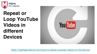 Repeat or Loop YouTube Videos in different devices