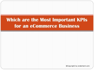 Which are the Most Important KPIs for an eCommerce Business