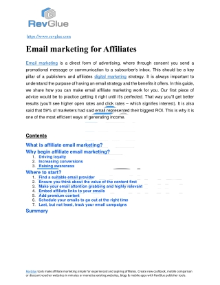 Complete Guide about the Email marketing for Affiliates