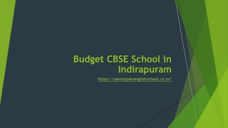 Budget CBSE School in Indirapuram_