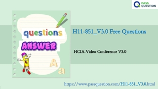 HCIA-Video Conference V3.0 H11-851_V3.0 Questions and Answers