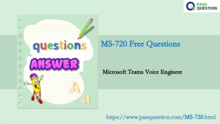 Microsoft Teams Voice Engineer MS-720 Practice Test Questions