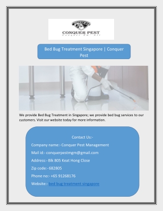 bed bug treatment singapore