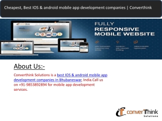 Cheapest, Best IOS & android mobile app development companies