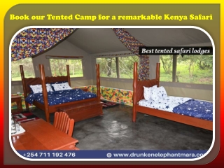 Book our Tented Camp for a remarkable Kenya Safari