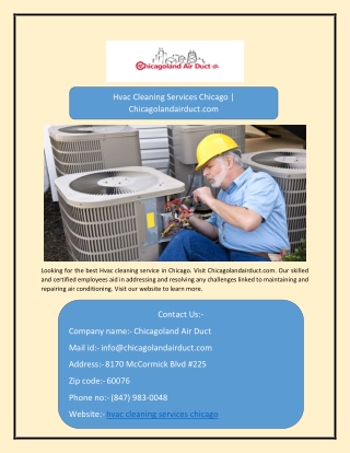 hvac cleaning services chicago