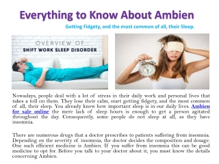 Everything to Know About Ambien-converted