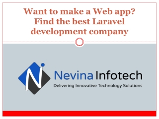 Want to make a Web app? Find the best Laravel development company