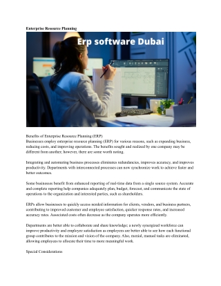 Erp software Dubai