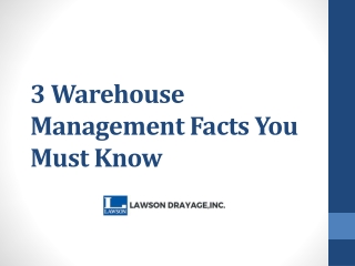 3 Warehouse Management Facts You Must Know