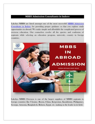 Best MBBS Abroad Consultants in Indore