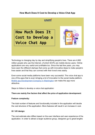 How Much Does It Cost to Develop a Voice Chat App