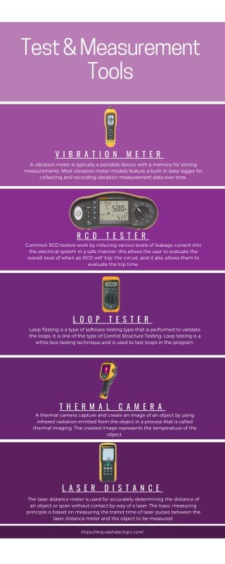 Test & Measurement Tools