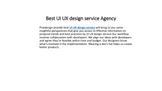 Best UI UX design service Agency