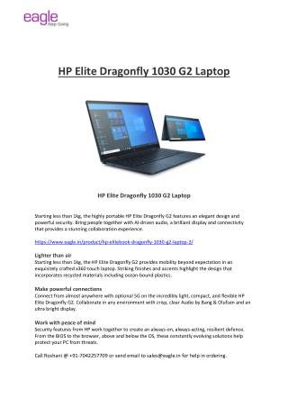 hp elitebook dragonfly 1030 g2 laptop