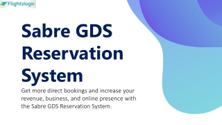 Sabre GDS Reservation System