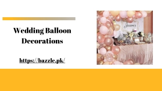 Wedding Balloon Decorations