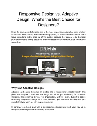 Nivida - What will you choose_ Responsive Web Design or Adaptive Web Design