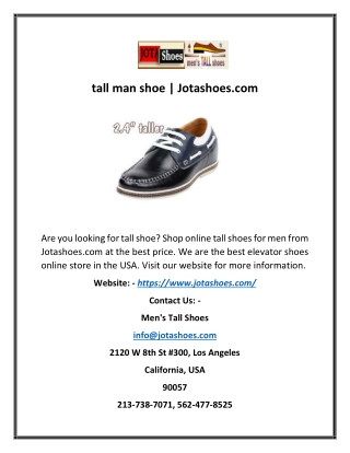tall man shoe | Jotashoes.com
