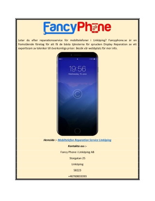 mobiltelefon reparation Service Linköping | Fancyphone.se