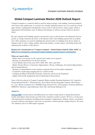 Compact Laminate Market Forecasts to 2028
