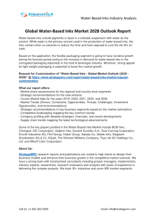 Water-Based Inks Market Forecasts to 2028