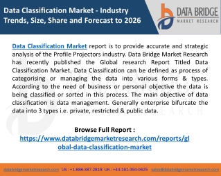 Data Classification Business growth, Industry Trends and Forecast