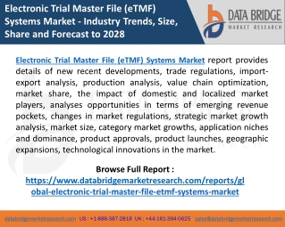 Electronic Trial Master File (eTMF) Systems Market – Industry Trends and Forecast to 2028